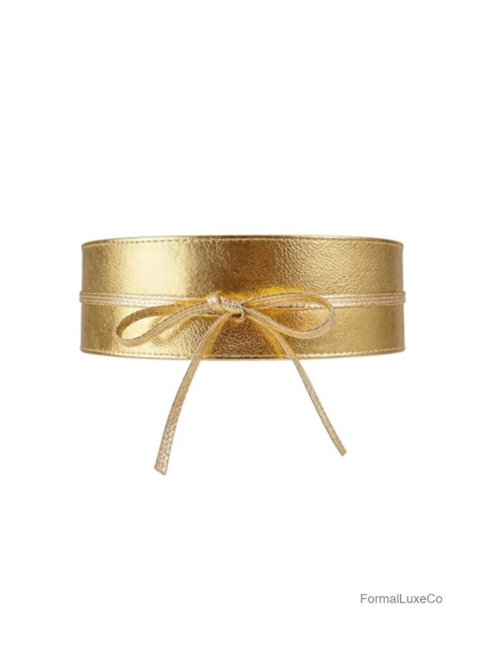 Faux Leather Cinch Belt with Tie Closure for Dressy Outfits